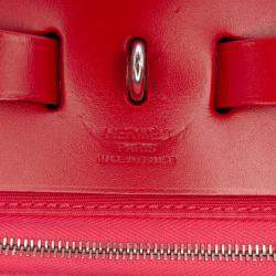 مملوكة مسبقًا Hermes Pink/Red Toile Herbag Zip Retourne Verso 31