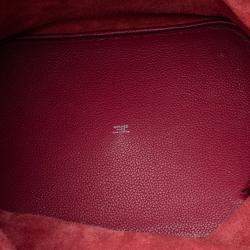 Pre Owned Hermes Pink Clemence Picotin Lock 33