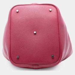 Pre Owned Hermes Pink Clemence Picotin Lock 33