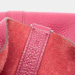 Pre Owned Hermes Pink Clemence Picotin Lock 33