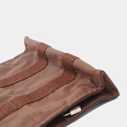 مملوكة مسبقًا Hermes Herline PM Brown Nylon Canvas Tote Bag