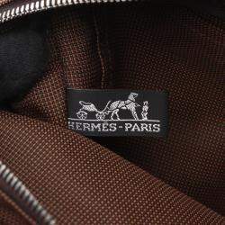 مملوكة مسبقًا Hermes Herline PM Brown Nylon Canvas Tote Bag