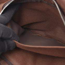 مملوكة مسبقًا Hermes Herline PM Brown Nylon Canvas Tote Bag