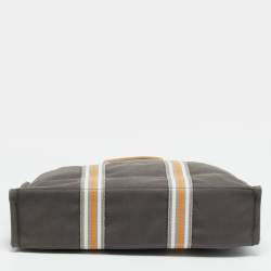 مملوكة مسبقًا Hermes Fourre Tout Grey/Orange Canvas Tote