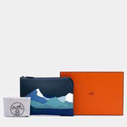 مملوكة مسبقًا حقيبة كلتش هيرمس طريق لا نهاية له أزرق توغو سويفت