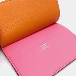مملوكة مسبقًا Hermes Pink Leather Card Wallet