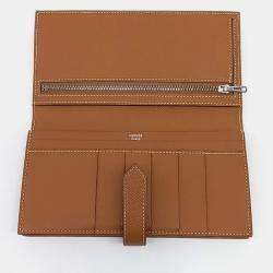 مملوكة مسبقًا محفظة هيرمس بين جلد بني طويل