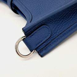 Pre Owned Hermes Blue Leather Evelyn 16