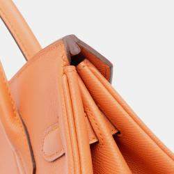 Pre Owned Hermes Orange Epsom Birkin Retourne 30