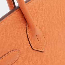Pre Owned Hermes Orange Epsom Birkin Retourne 30