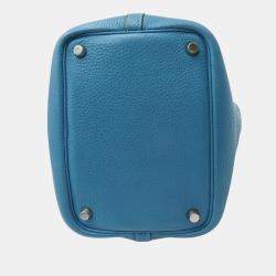 Pre Owned حقيبة هيرمس بيكوتين 18 جلد كليمنس أزرق