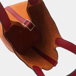 Pre Owned حقيبة هيرميس بيكوتين لوك 18 بيوكلور برتقالي كليمانس وسويفت