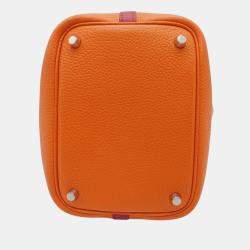 Pre Owned حقيبة هيرميس بيكوتين لوك 18 بيوكلور برتقالي كليمانس وسويفت