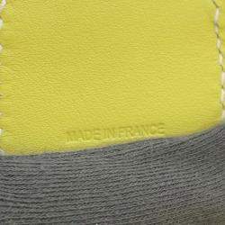 Pre Owned Hermes Yellow Toile Sac Steeple 25