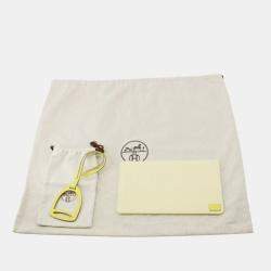 Pre Owned Hermes Yellow Toile Sac Steeple 25