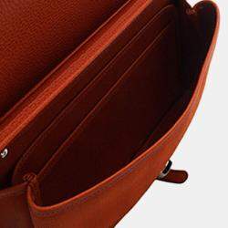 Pre Owned Hermes Potiron Vache Liege and Toile Sac Colorado MM