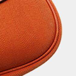 Pre Owned Hermes Potiron Vache Liege and Toile Sac Colorado MM