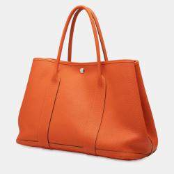 Pre Owned Hermes Orange Negonda Garden Party 36