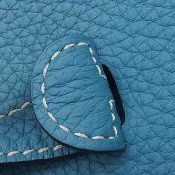 مملوكة مسبقًا حقيبة هيرمس إيفلين تيفي صغيرة بلون أزرق كليمونس