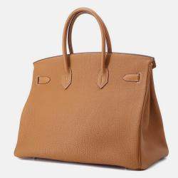 مملوكة مسبقًا حقيبة هيرمس بيركين جلد توغو ذهبي حجم 35