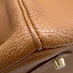 مملوكة مسبقًا حقيبة هيرمس بيركين جلد توغو ذهبي حجم 35