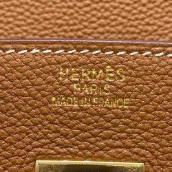 مملوكة مسبقًا حقيبة هيرمس بيركين جلد توغو ذهبي حجم 35