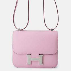 Pre Owned Hermes Constance 3 Miroir Mauve Sylvestre Epsom Size Mini