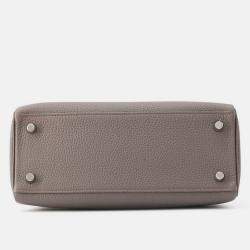 مملوكة مسبقًا Hermes Kelly Retourne Sewing Etain Togo Leather Size 25