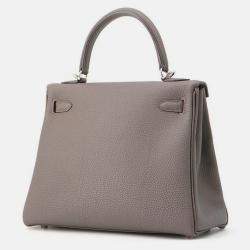 مملوكة مسبقًا Hermes Kelly Retourne Sewing Etain Togo Leather Size 25