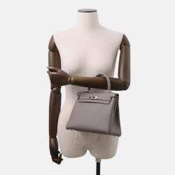 مملوكة مسبقًا Hermes Kelly Retourne Sewing Etain Togo Leather Size 25