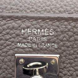 مملوكة مسبقًا Hermes Kelly Retourne Sewing Etain Togo Leather Size 25