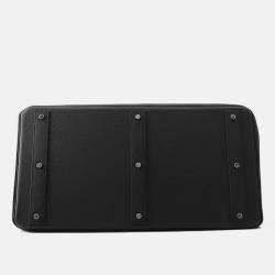 مملوكة مسبقًا Hermes Haut A Courroies Size 50 Black Togo Leather Bag