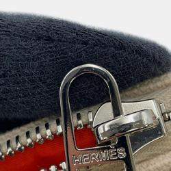 Pre Owned حقيبة هيرمس بوليد قماش طبيعي جلد حجم صغير