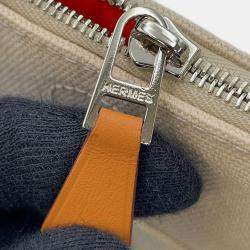 Pre Owned حقيبة هيرمس بوليد قماش طبيعي جلد حجم صغير