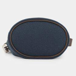 مملوكة مسبقًا Hermes Dog Treat Pouch Navy Coating Canvas