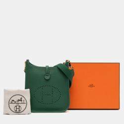 Pre Owned حقيبة هيرمس إيفلين تي بي إم أخضر جلد كليمونس