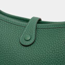 Pre Owned حقيبة هيرمس إيفلين تي بي إم أخضر جلد كليمونس