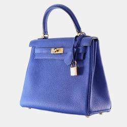 مملوكة مسبقًا حقيبة هيرمس كيلي ريتورن 25 بلو توغو