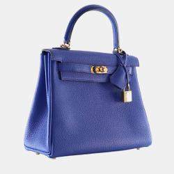 مملوكة مسبقًا حقيبة هيرمس كيلي ريتورن 25 بلو توغو