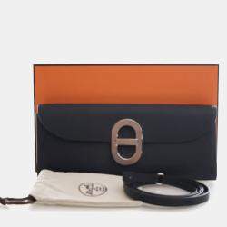 مملوكة مسبقًا Hermes Black Epsom Maillon To Go Wallet
