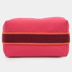 Pre Owned حقيبة هيرمس برايد-A-براق تول الوردي الأحمر صغير