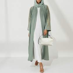 Pre Owned Hermès Cabriole Gris Perle Canvas Bride-a-Brac GM Case