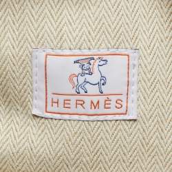 Pre Owned Hermès Cabriole Gris Perle Canvas Bride-a-Brac GM Case