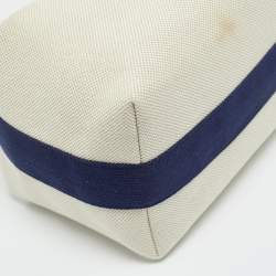 Pre Owned Hermès Cabriole Gris Perle Canvas Bride-a-Brac GM Case