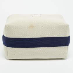 Pre Owned Hermès Cabriole Gris Perle Canvas Bride-a-Brac GM Case