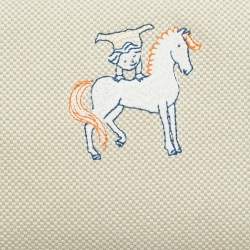 Pre Owned Hermès Cabriole Gris Perle Canvas Bride-a-Brac GM Case