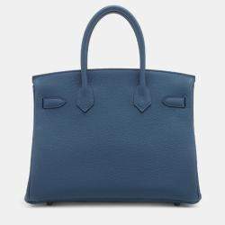 مملوكة مسبقًا حقيبة هيرمس بيركن روتورن التوغو الأزرق حجم 30