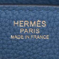 مملوكة مسبقًا حقيبة هيرمس بيركن روتورن التوغو الأزرق حجم 30