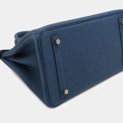 مملوكة مسبقًا حقيبة هيرمس بيركن روتورن التوغو الأزرق حجم 30