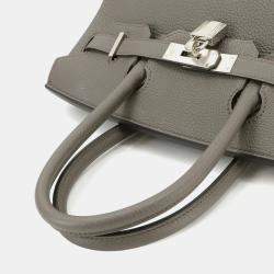 Pre Owned Hermes Birkin 30 Togo Etain Handbag Gray